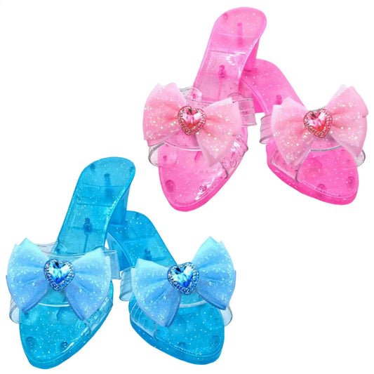 Girls Princess Crystal Dress-Up Shoes | Sparkly Costume Heels Kids Costume Shoes Peaceful Pleasures Health and Wellness