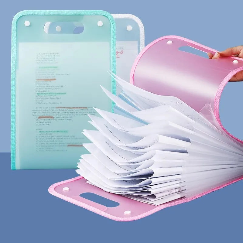 13 Layers A4 Expanding File Folder Handheld Organizer Large Capacity Document Paper Bill Storage Bag For Students Office Peaceful Pleasures Health and Wellness