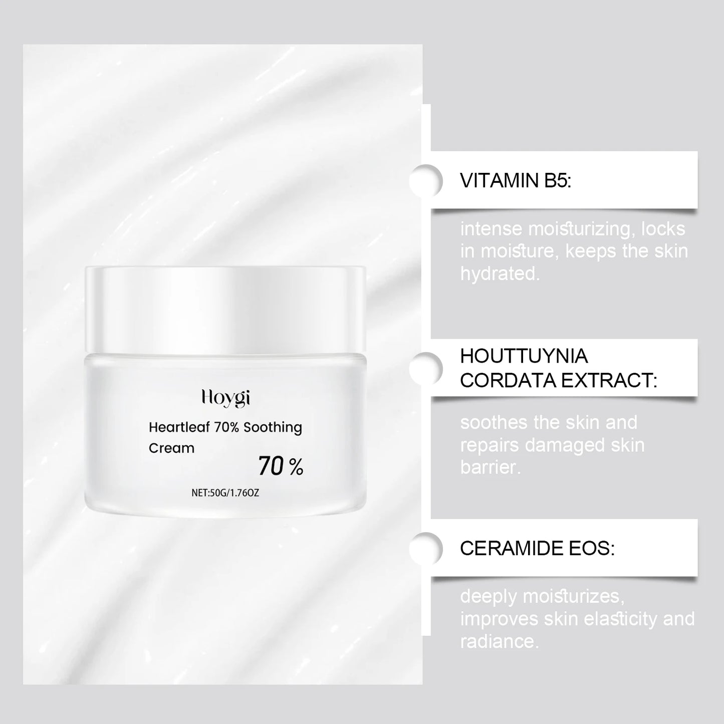Heartleaf 70% Soothing Cream with Ceramide EOS – 50g