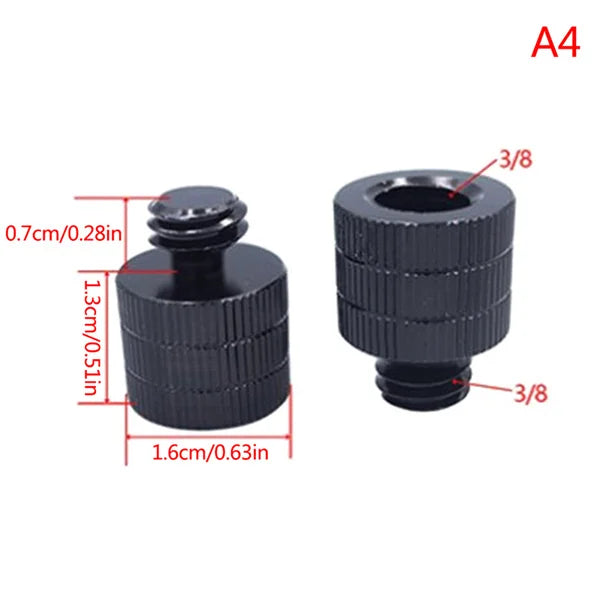 1/4" & 3/8" to M4–M10 Thread Conversion Screw Mount Adapter