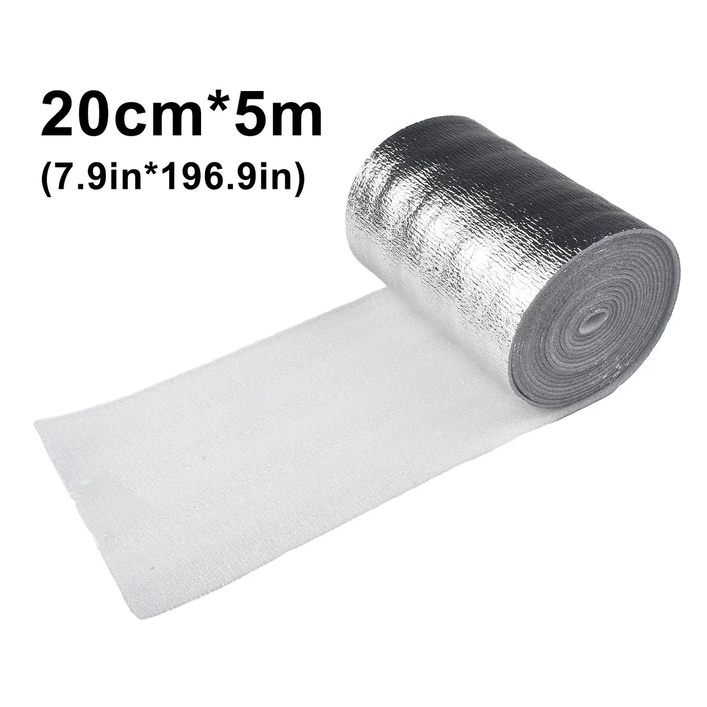 5M Aluminum Foil Radiator Reflective Insulation Film | 20–50cm