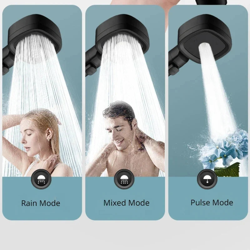 High Pressure 3-Mode Water Saving Handheld Shower Head