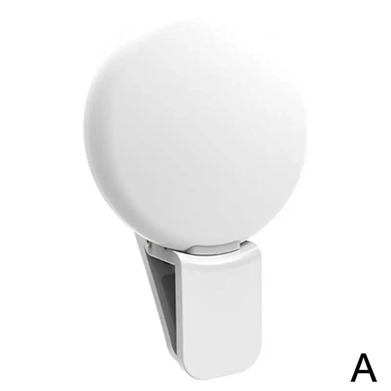 Mini Clip-On LED Selfie Ring Light – 3-Level Dimming