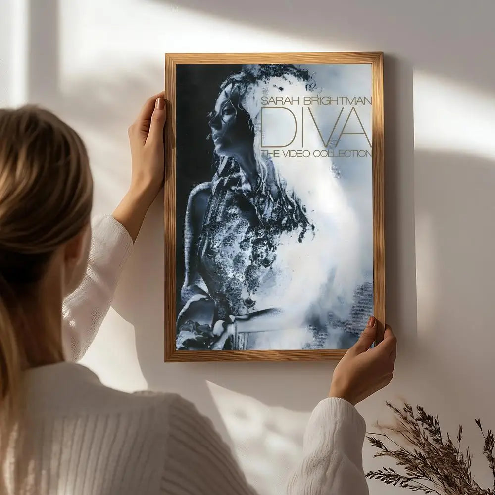 Singer S-Sarah Brightman Poster HD Self Adhesive Waterproof Wall Art Ideal for Home Office Dorm Bedroom Great Gift Peaceful Pleasures Health and Wellness White7 30X40cmNoframe