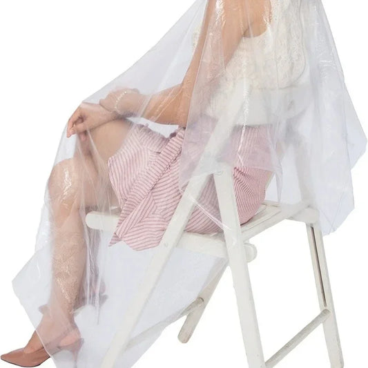 Disposable Hairdressing Capes PE Waterproof Barber Aprons 200pk Disposable Hairdressing Capes Peaceful Pleasures Health and Wellness