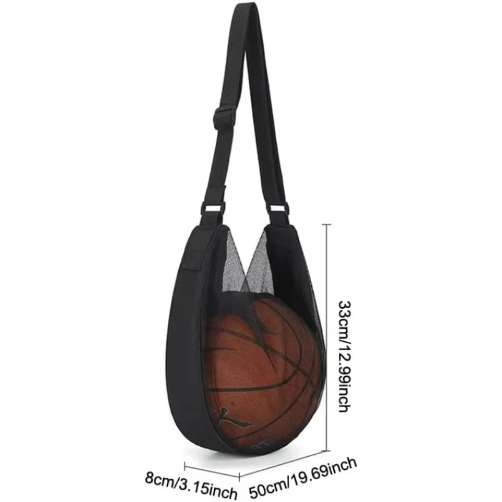 Anti-Tear Mesh Ball Bag with Zipper | Basketball Soccer Bag