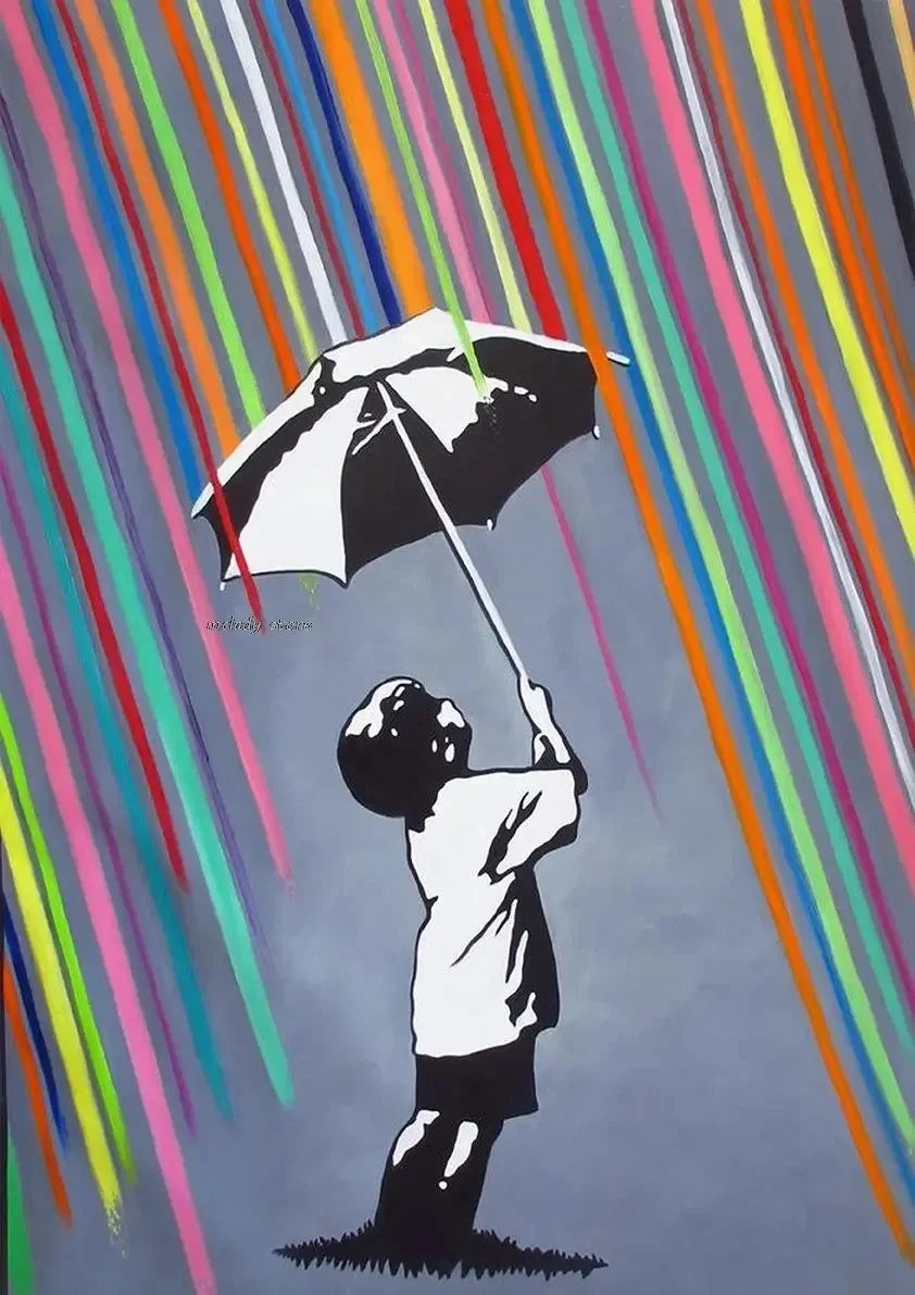 Banksy Girl with Red Balloon Canvas Wall Art | Street Art Decor