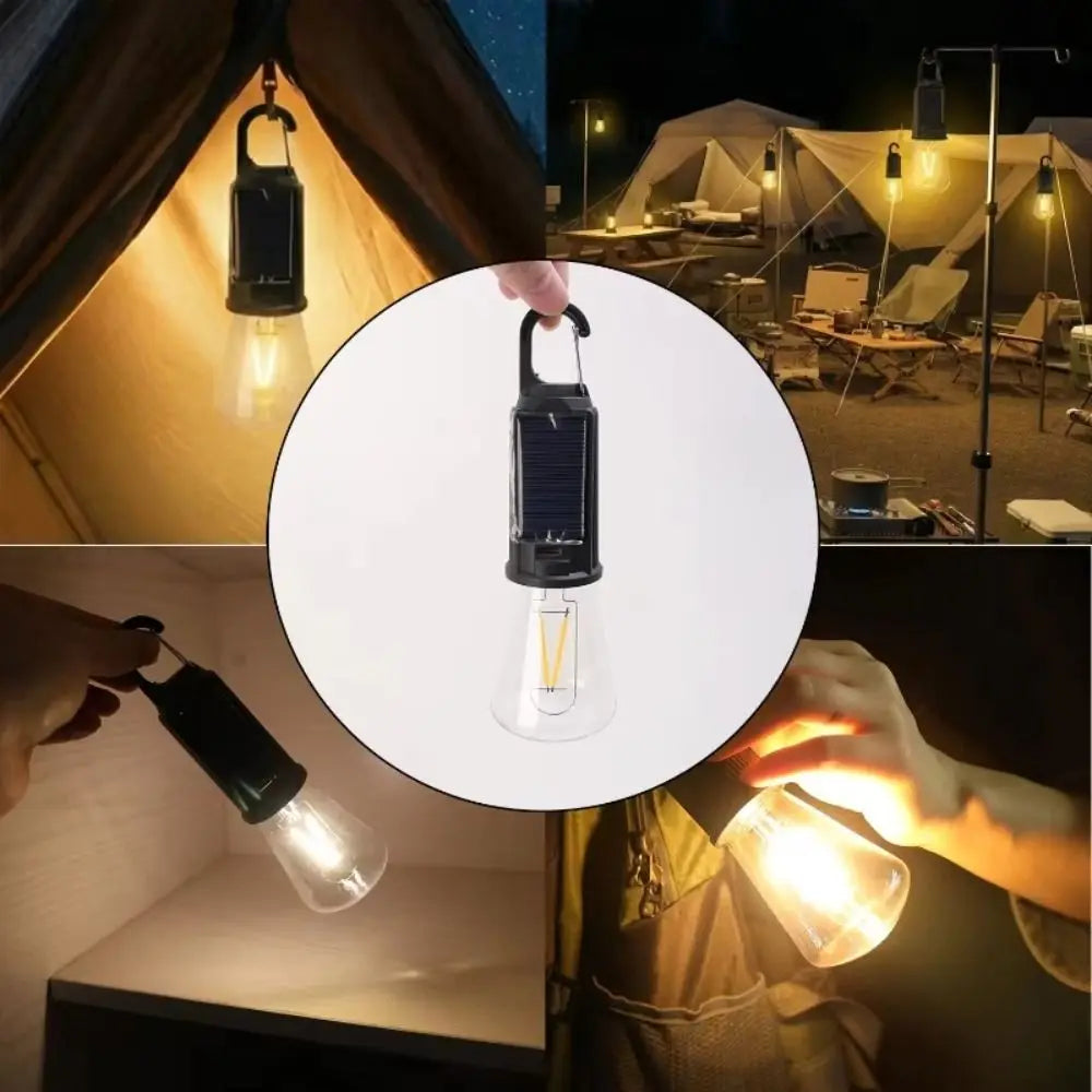 Solar USB Rechargeable LED Camping Lantern | Dimmable