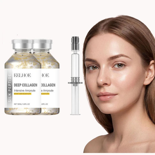 Silk Peptide Collagen Facial Ampoule Hydrating Essence Lightweight Skin Care Serum Peaceful Pleasures Health and Wellness