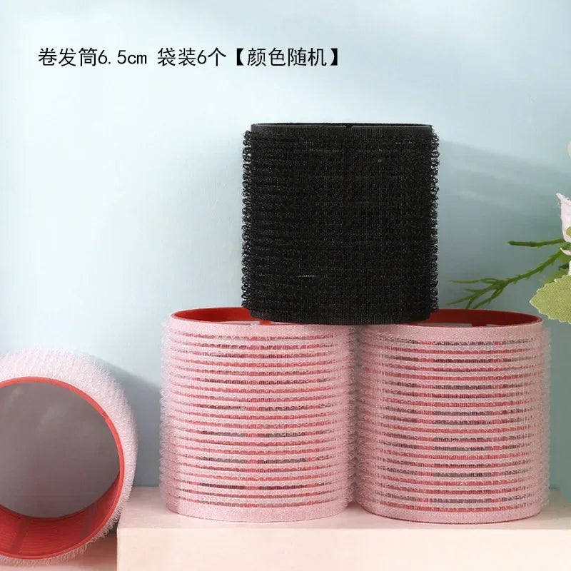 6Pcs Hair Rollers Heatless Curlers No Heat Hair Bangs Volume Salon Hairdressing Curlers Sticky Hair Styling Tool Peaceful Pleasures Health and Wellness 6.5cm-random-6pcs