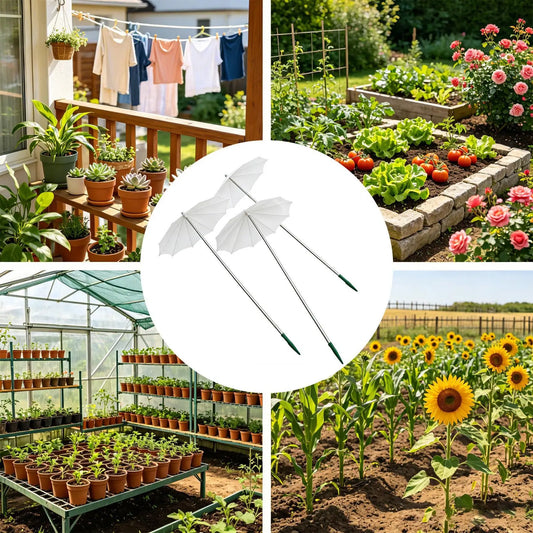 Plant Umbrella 3 Piece Retractable Sun Shade Umbrella Shade For Potted Plants For Garden Balcony Seedlings Flower Beds Peaceful Pleasures Health and Wellness