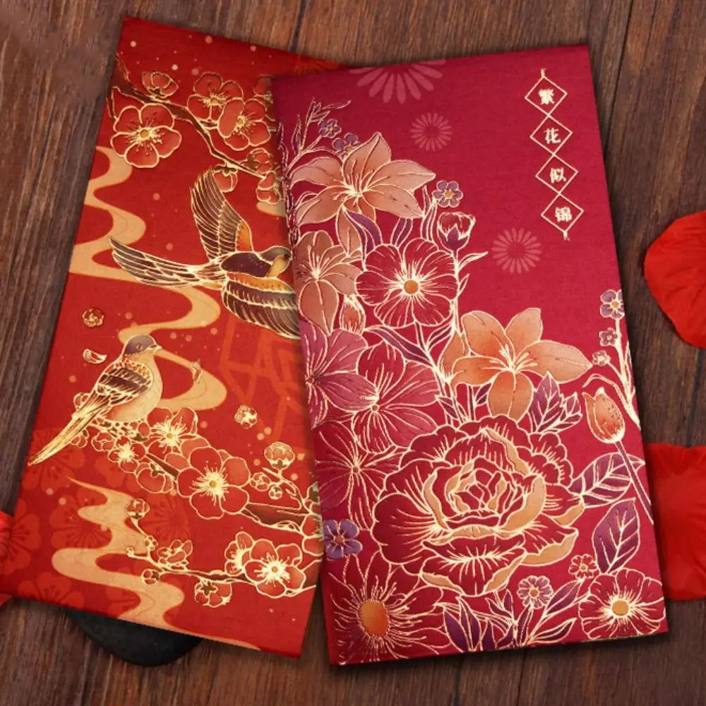12pcs Chinese New Year Red Envelopes | Hot Stamp HongBao Gift