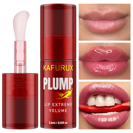 KAFURUX Lip Plumping Oil Gloss – Volumising Serum 3.6ml Lip Plumping Gloss Oasis Select 1pc