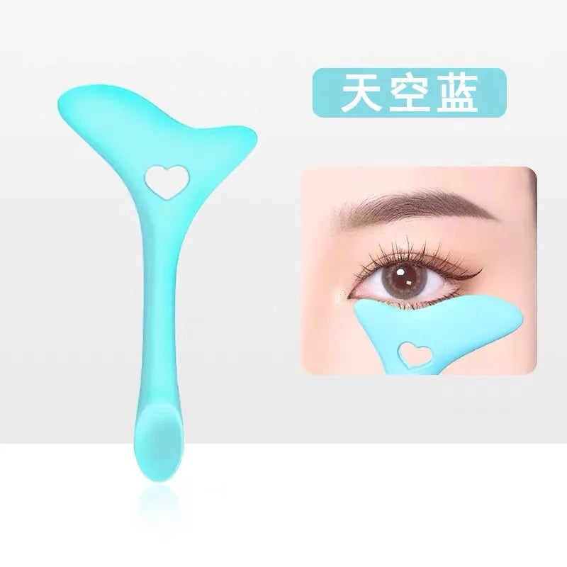 Color Silicone Eyeliner Tool Lip Brush Black Makeup Eyeliner Assistant Baffle for Precision Eye Makeup Application Peaceful Pleasures Health and Wellness green