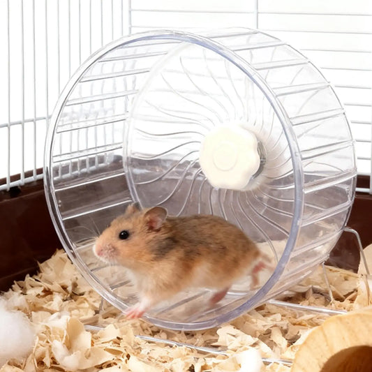 Silent Hamster Wheel – Quiet Double Bearing Small Pet Runner Pet Exercise Wheel Peaceful Pleasures Health and Wellness Clear