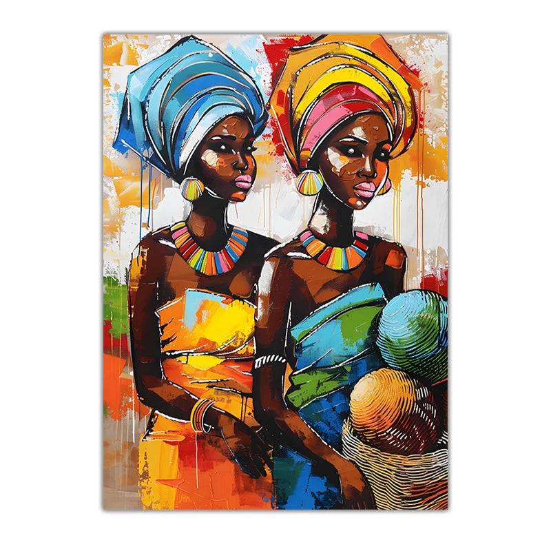 Abstract Tribal Female Canvas Wall Art | Western Boho Décor Canvas Wall Art Peaceful Pleasures Health and Wellness 04 50x70cm NoFrame China Mainland