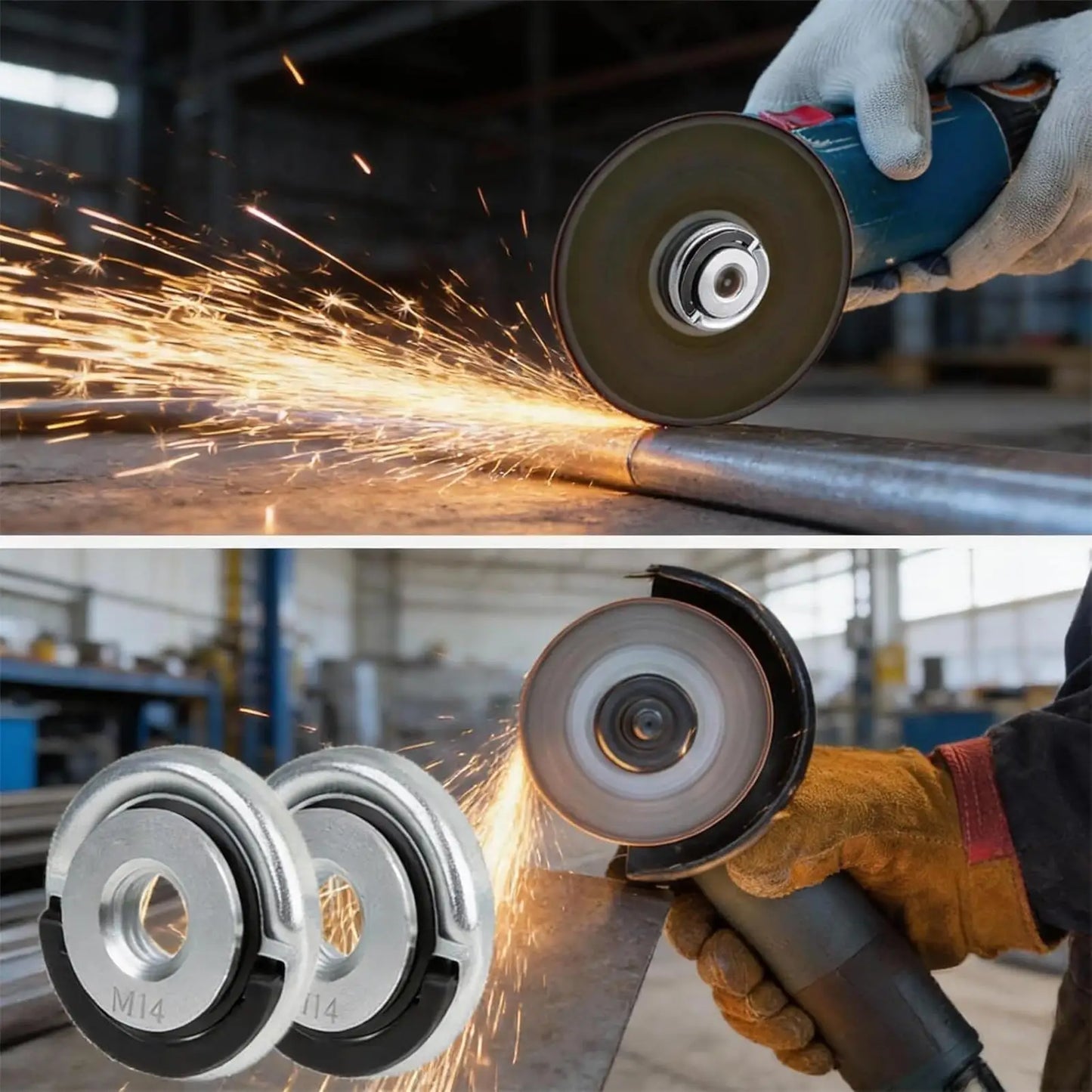 Quick-Change Flange Nut M10/M14/ 5/8-11 Heavy-Duty Locking Nut For Angle Grinder, Secure Disc Clamping, Metal & Woodworking Tool Peaceful Pleasures Health and Wellness