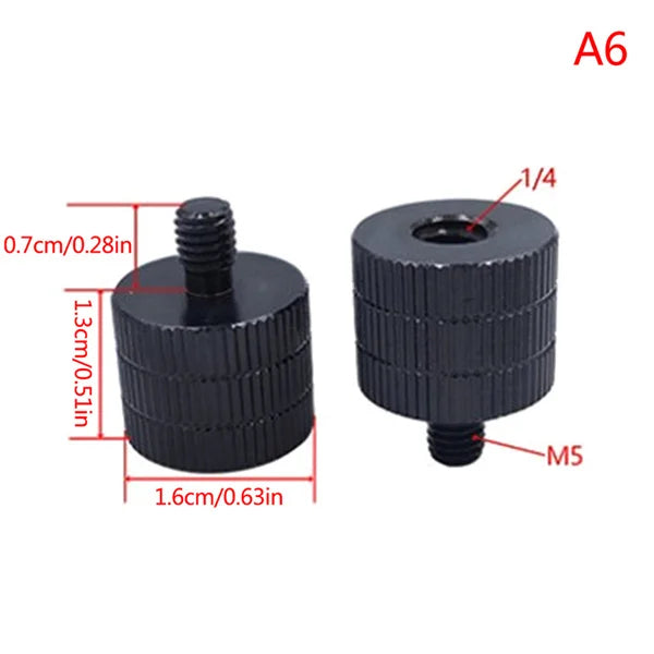 1/4" & 3/8" to M4–M10 Thread Conversion Screw Mount Adapter