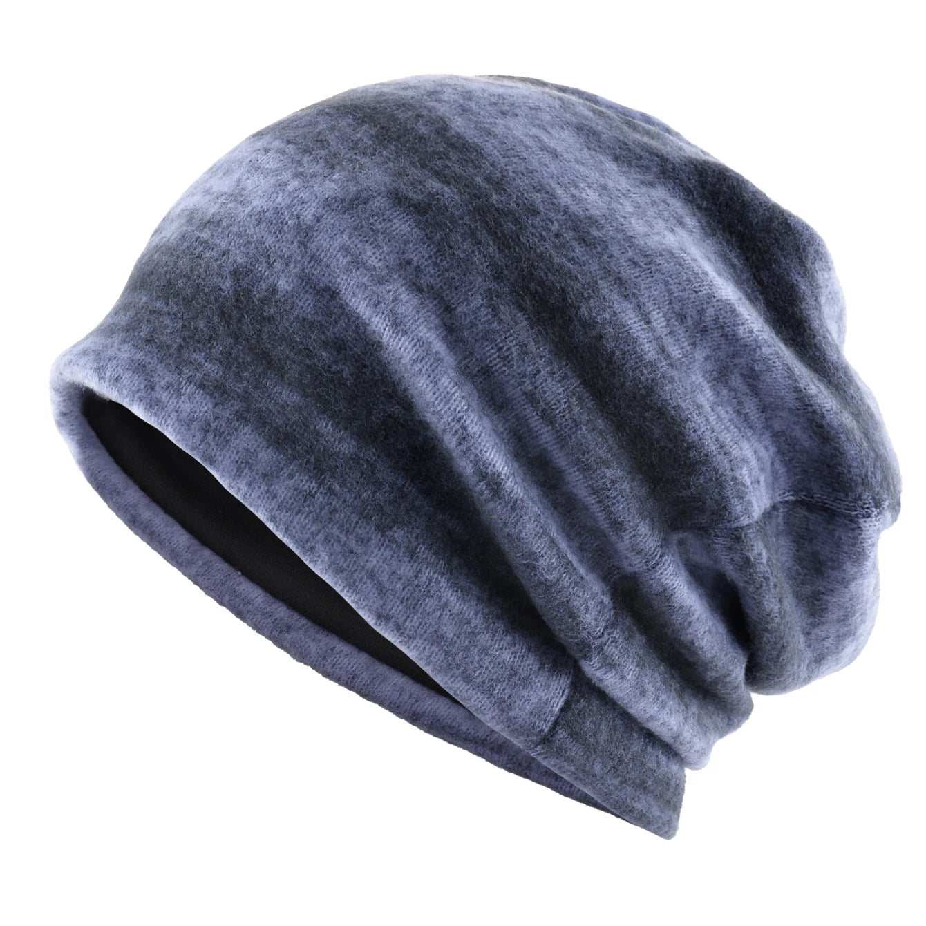 Unisex Striped Knit Beanie – Warm Slouchy Cuff Hat Men Women