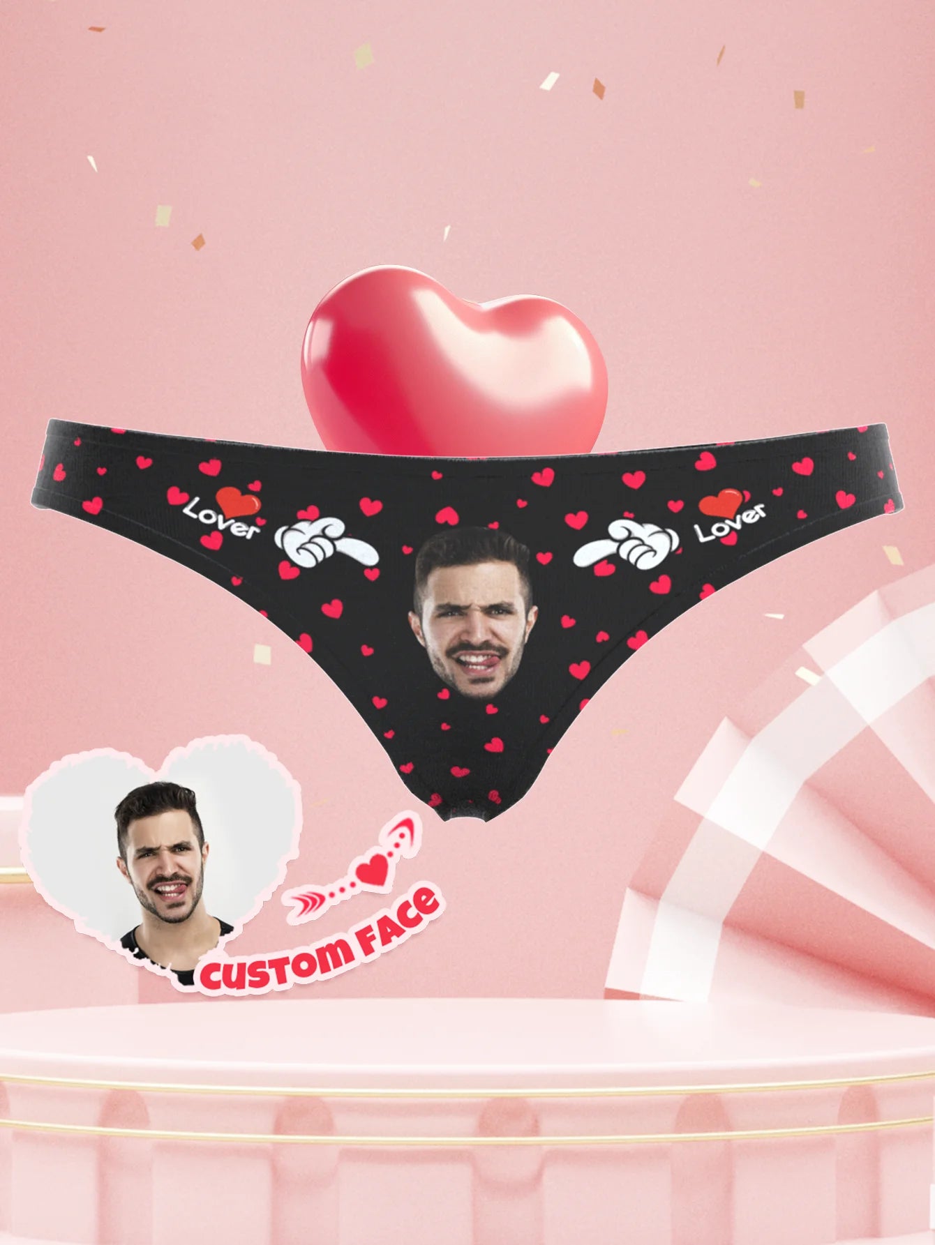 Custom Face Thong For Her Personalized Photo Underwear Valentine Gift For Girlfriend Wife Funny Gift Anniversary Peaceful Pleasures Health and Wellness