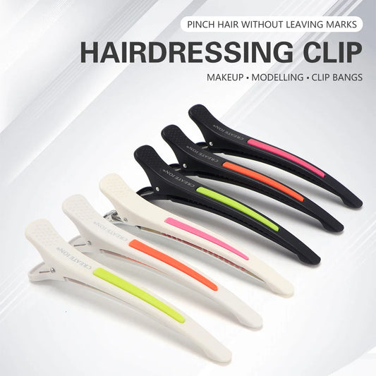 6Pcs Salon Alligator Hair Clips Traceless Hairdressing Clips Claws Section Barbershop Beauty Styling Tools Hairpin Accessories Peaceful Pleasures Health and Wellness