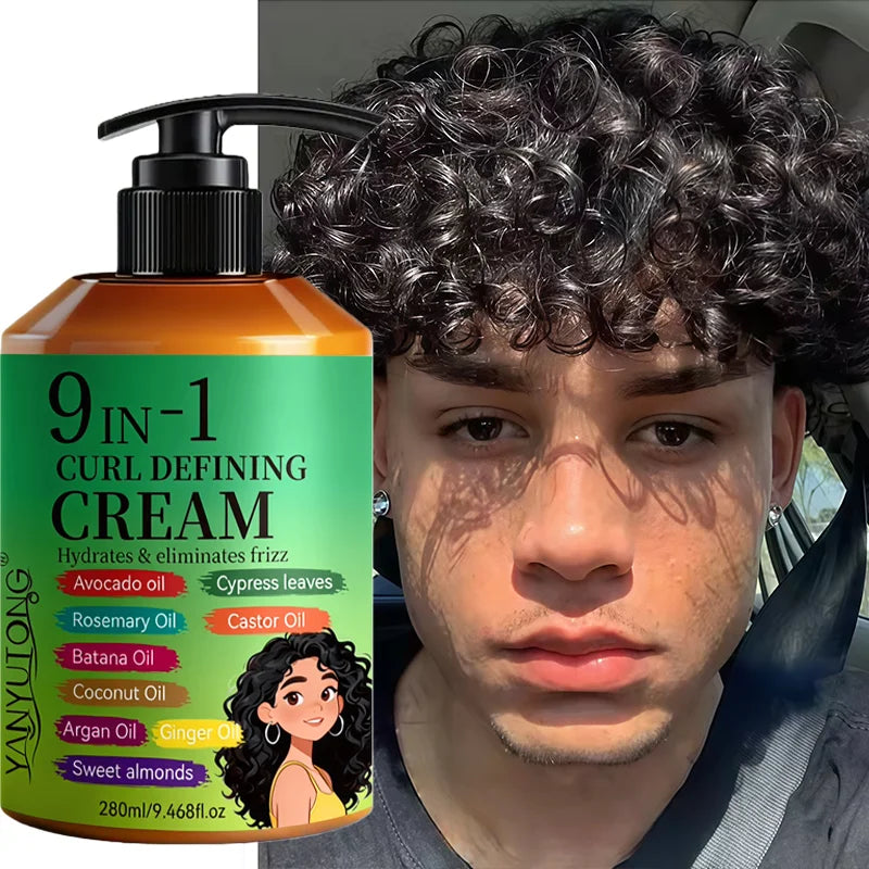 280ml Curly Hair Styling Cream – Moisturizing & Smoothing