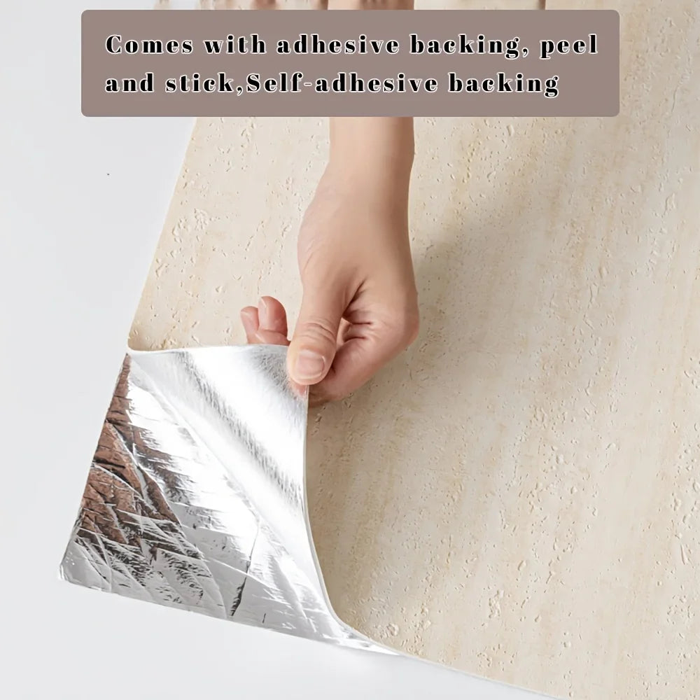 3D Self-Adhesive Foam Wallpaper | Wood Grain Wall Sticker Roll