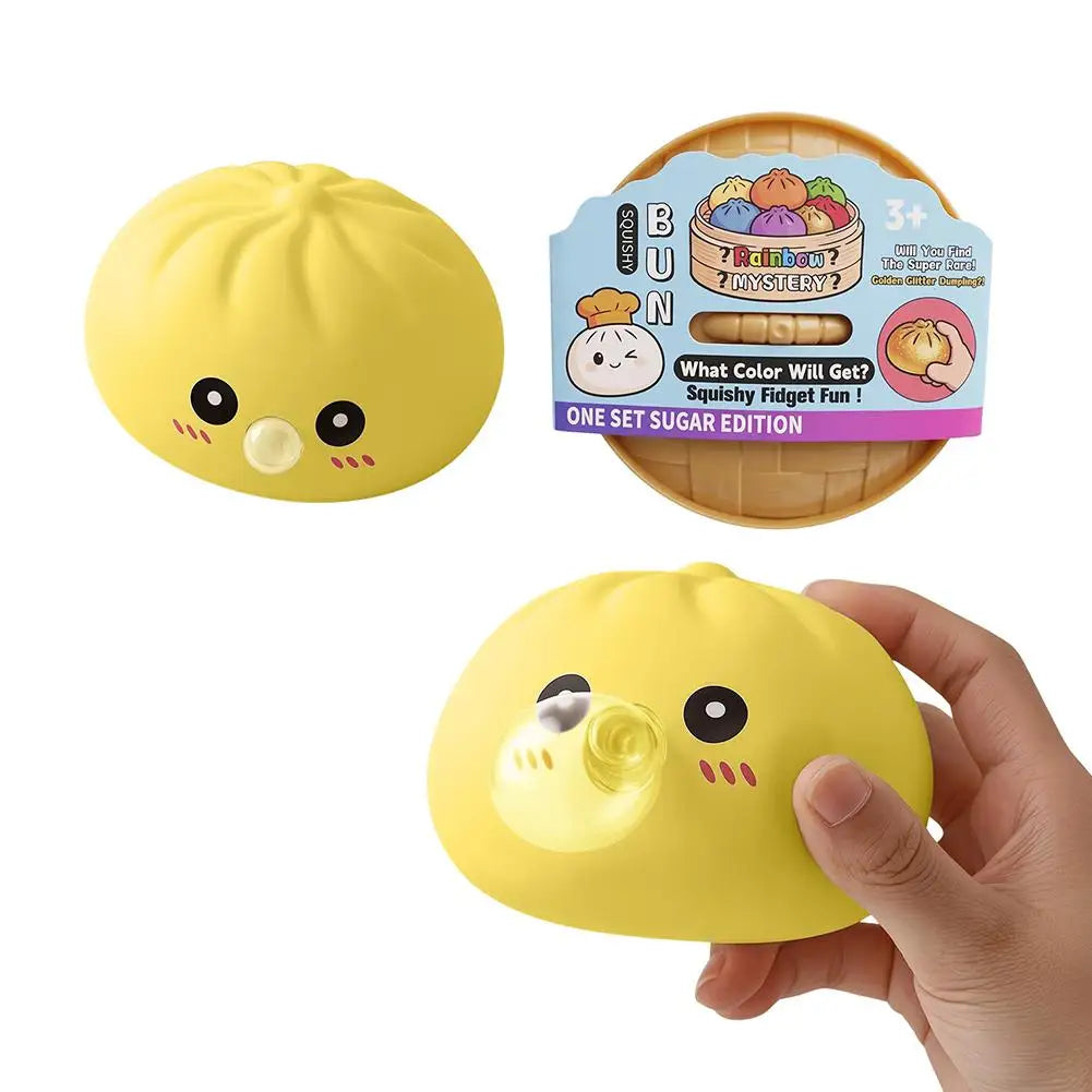 Silicone Bao Bun Squishy Toy – Slow Rising Squeeze & Bubbles