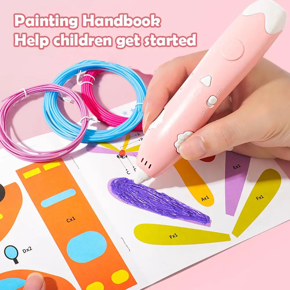 Smart DIY 3D Printing Pen Graffiti Drawing Toy Low-temperature