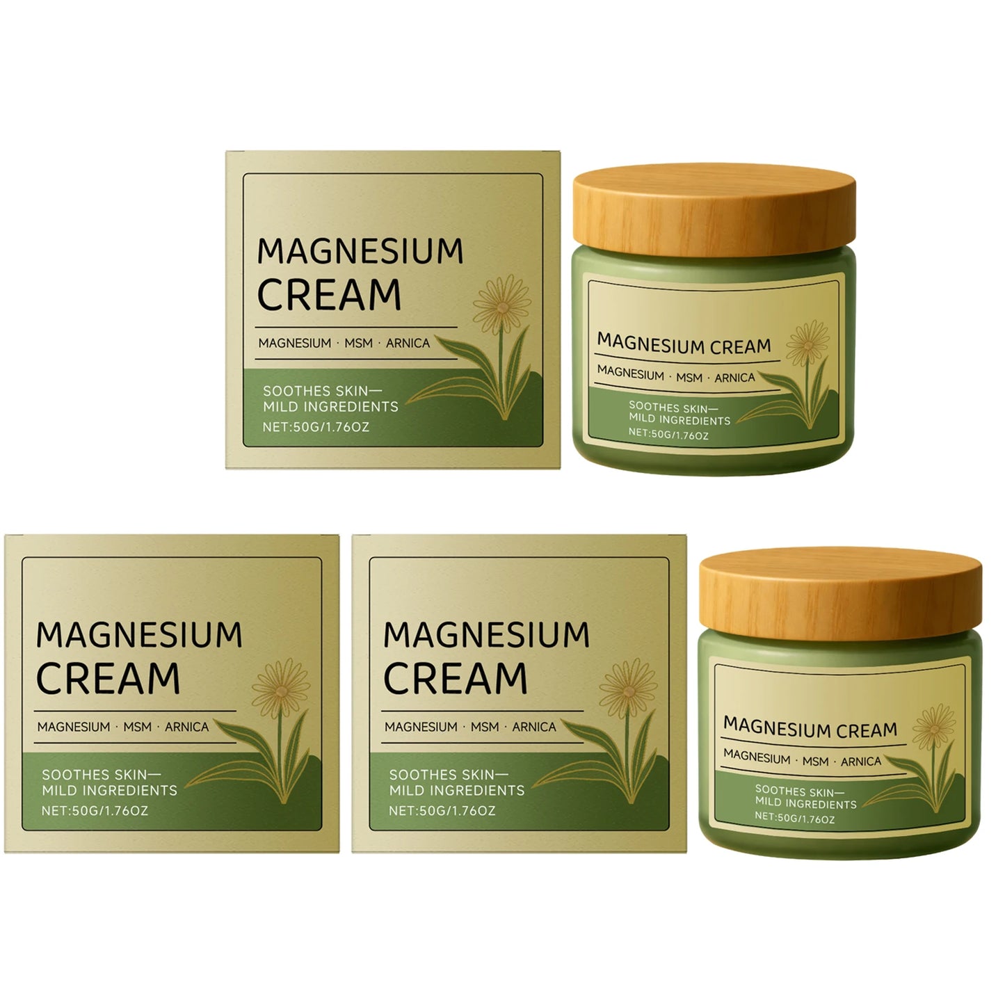 Natural Soothing Body Lotion Moisturizing Body Massage Relieving Muscle Soreness & Joint Tension Fast-Absorbing Body Care Cream Peaceful Pleasures Health and Wellness 3 x 50G Boxed