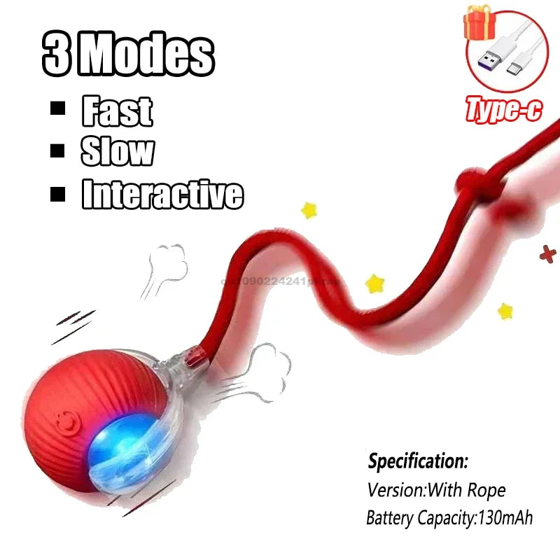 Interactive Auto Rolling Ball Toy for Cats & Dogs | USB Rechargeable