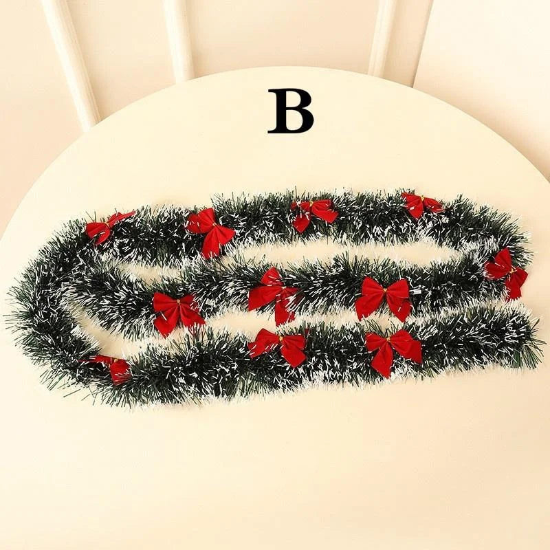 2M Christmas Ribbon Garland with Bows – Tree & Party Decor