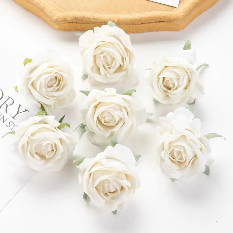 Silk Rose Heads 5/10pcs – Wedding, Wreath & DIY Decor