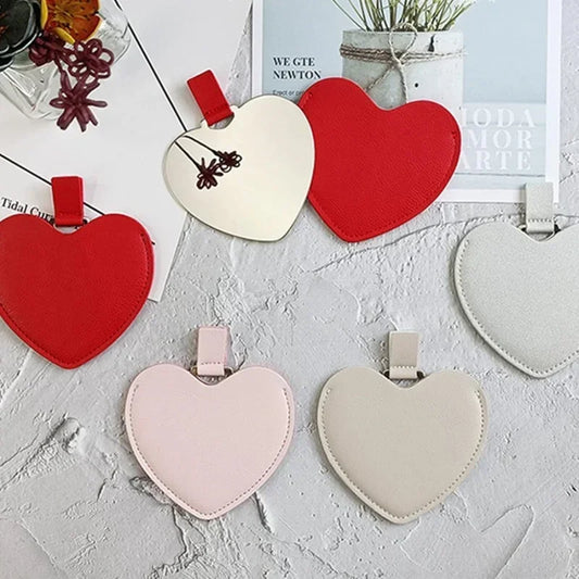 1PC Portable card makeup mirror, portable beauty mirror, stainless steel anti drop gift, small mirror pocket mirror Peaceful Pleasures Health and Wellness