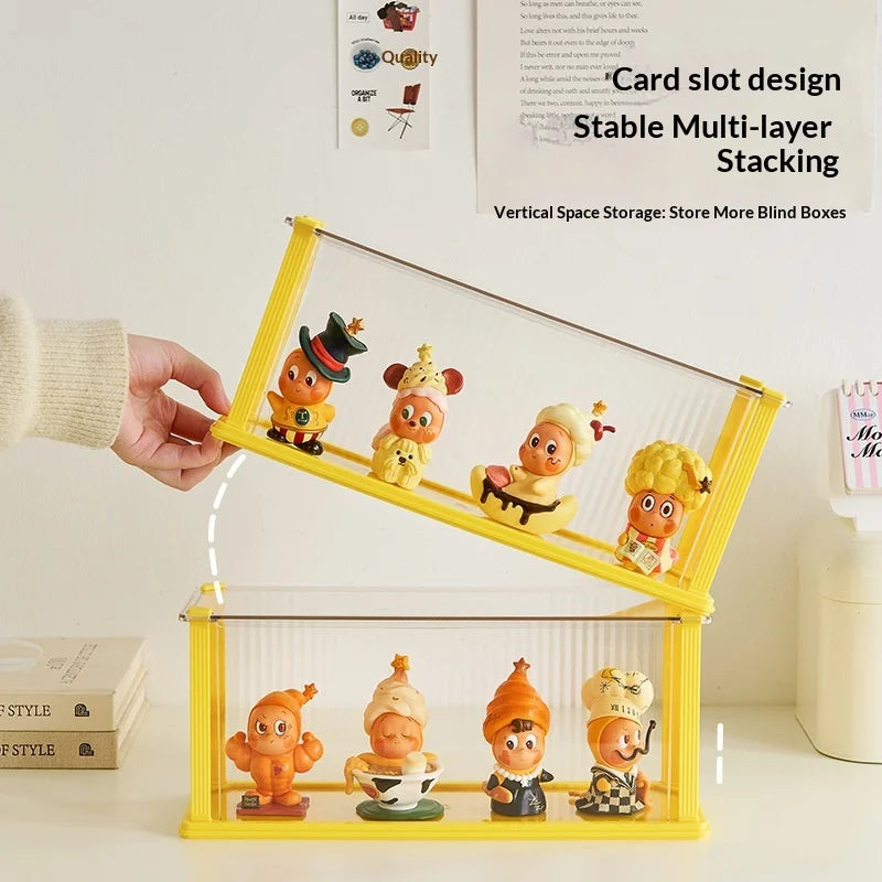 Large Sturdy Clear Dustproof Acrylic Display Case for Star Figures Multi Layer Shelf Organizer for Home Desktop Blind Box Peaceful Pleasures Health and Wellness
