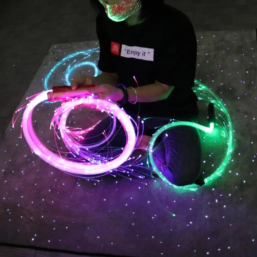 360° Swivel LED Fiber Optic Whip Super Bright Light Up Rave Toy EDM Pixel Flow Lace Dance Festival Party Disco Dance Whips Peaceful Pleasures Health and Wellness