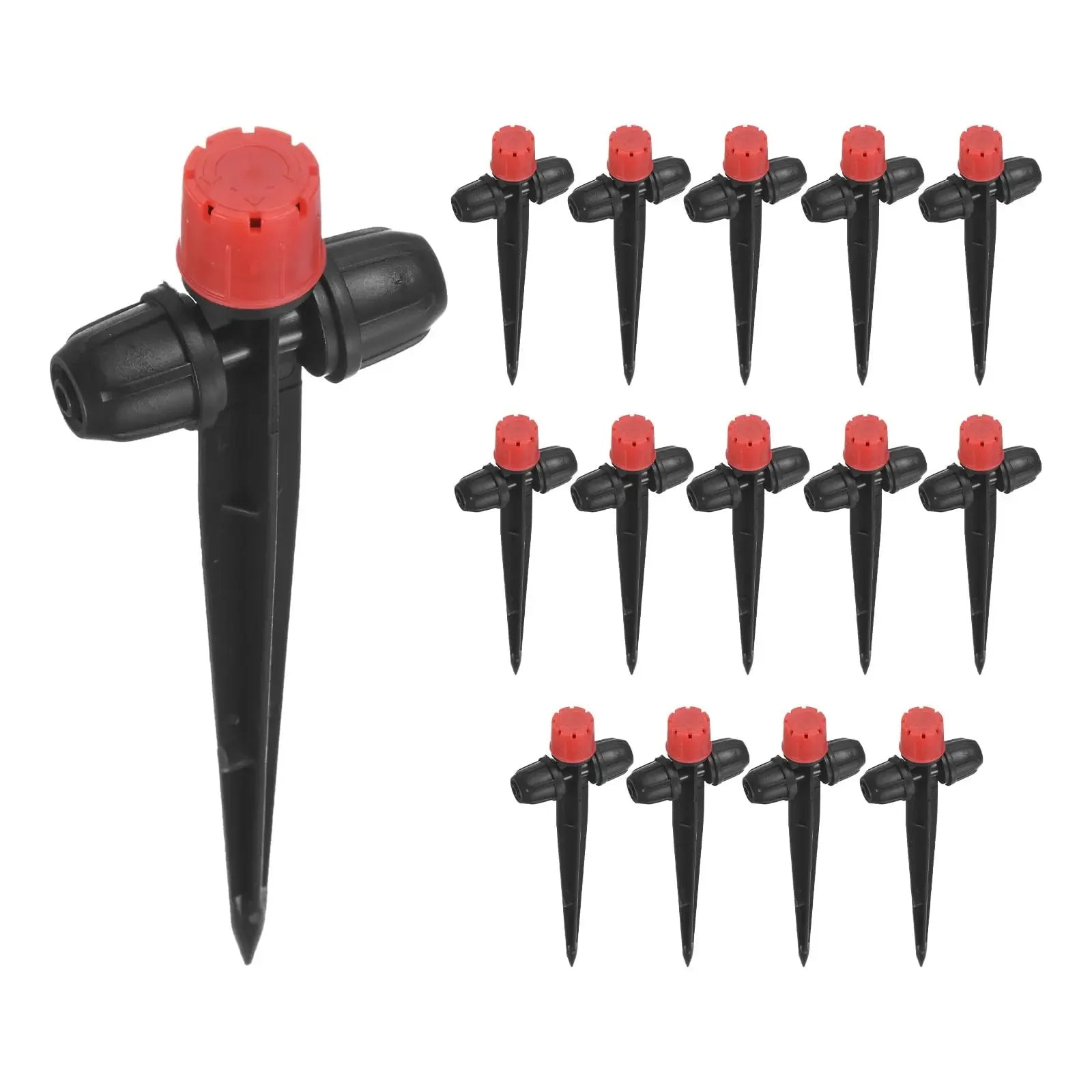 Garden 8-Hole Adjustable Double Lock for 1/4" Hose Irrigation Pot Plants Dripper Sprinkler 0-80L/H 133mm Support Watering Nozzle Peaceful Pleasures Health and Wellness