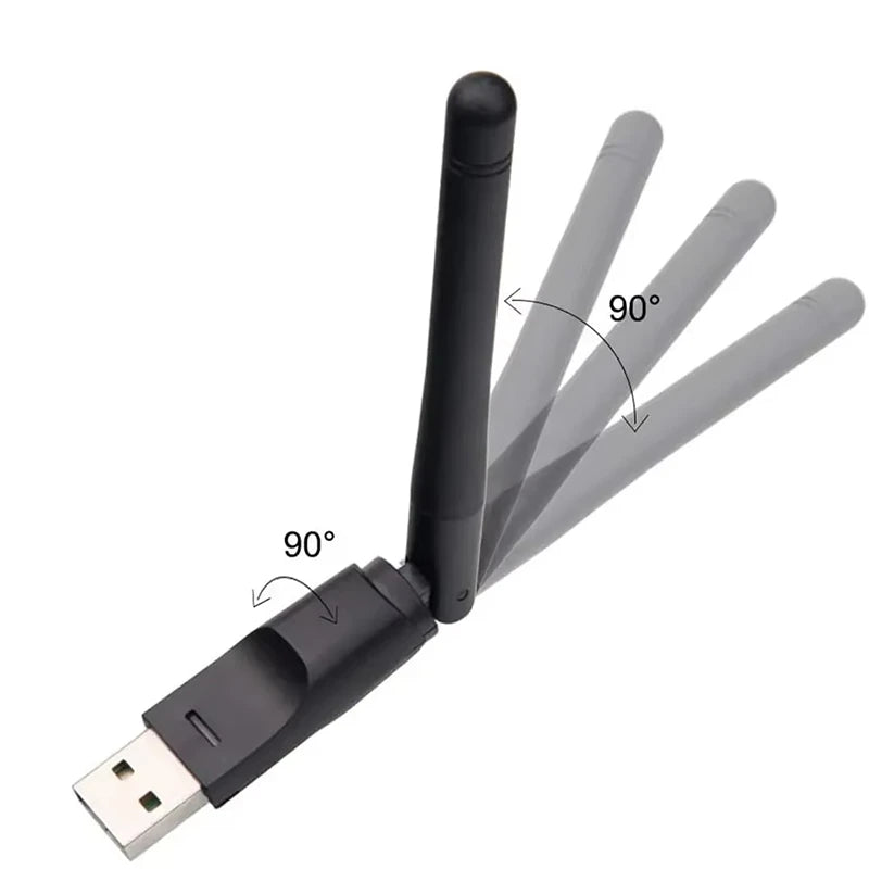 150Mbps Mini USB WiFi Adapter 2.4GHz with Antenna USB Wireless Network Card 802.11n/g/b Ethernet USB dongle LAN PC WiFi Receiver Peaceful Pleasures Health and Wellness