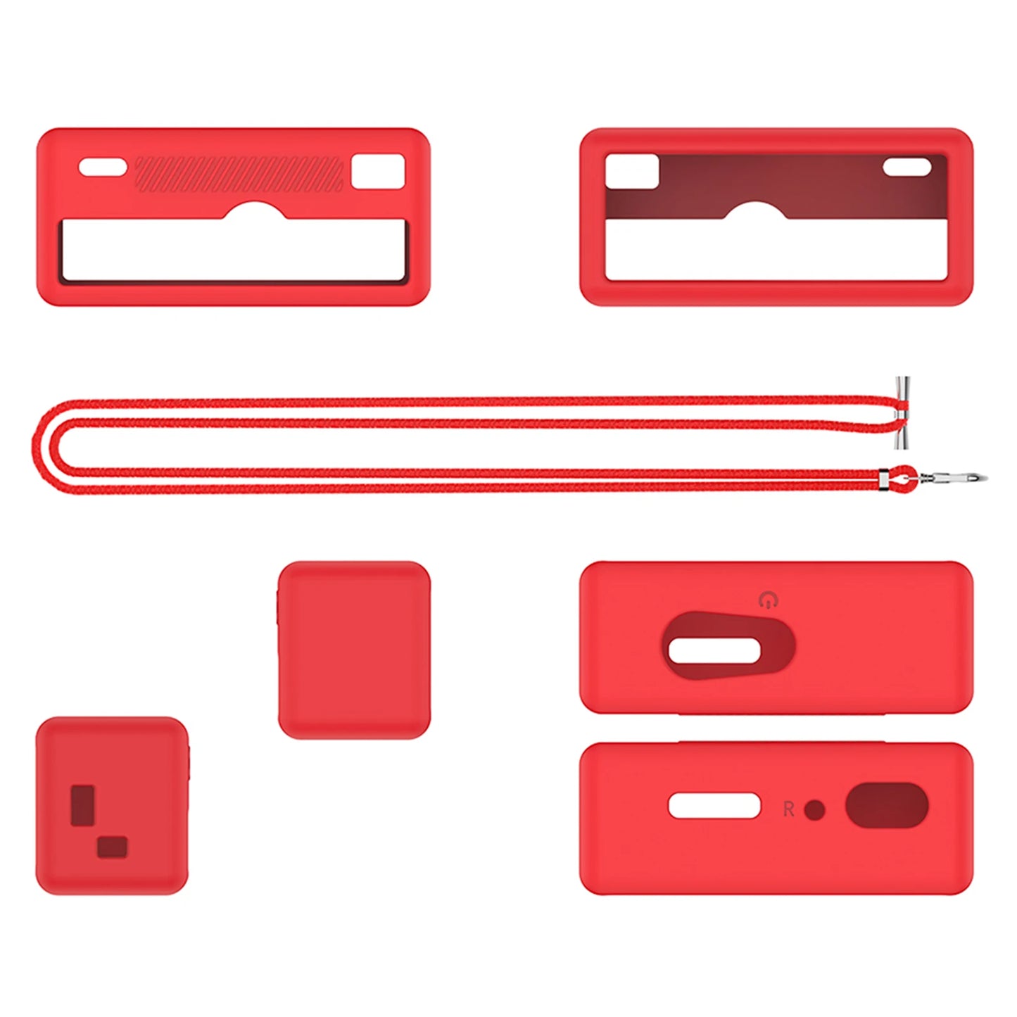 Soft Silicone Protective Case for Kodak CHARMERA Keychain Camera Silicone Digicam Cover with Lanyard Scratch-Resistant Peaceful Pleasures Health and Wellness Red