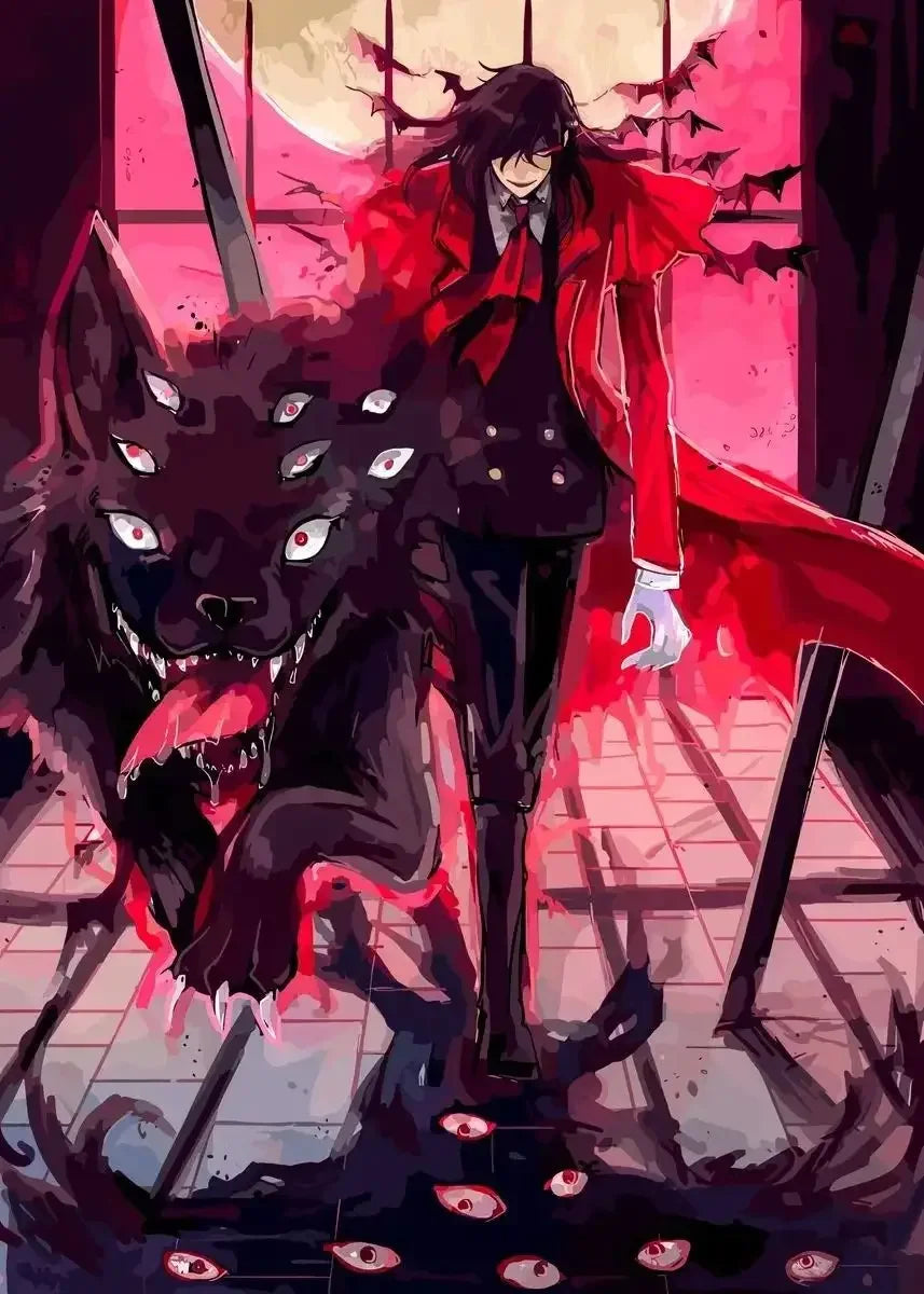 Horror Anime Hellsing Ultimate Posters Manga Canvas Painting Prints Wall Art Mural for Living Room Study Home Decor Peaceful Pleasures Health and Wellness