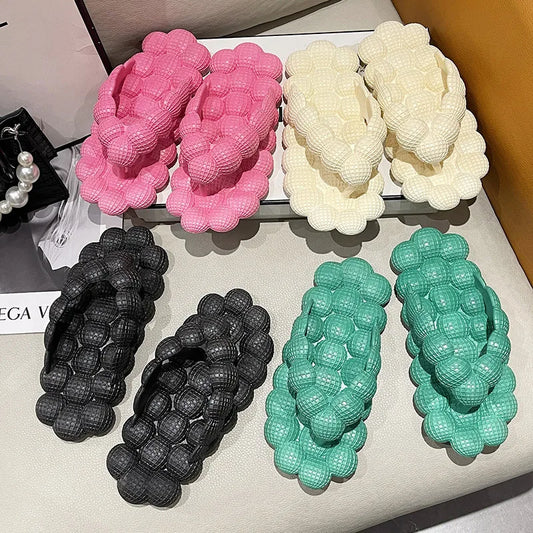 Flip-flops female summer wear ins fashion Korean version of all kinds of home indoor non-slip can wear flat slippers Peaceful Pleasures Health and Wellness