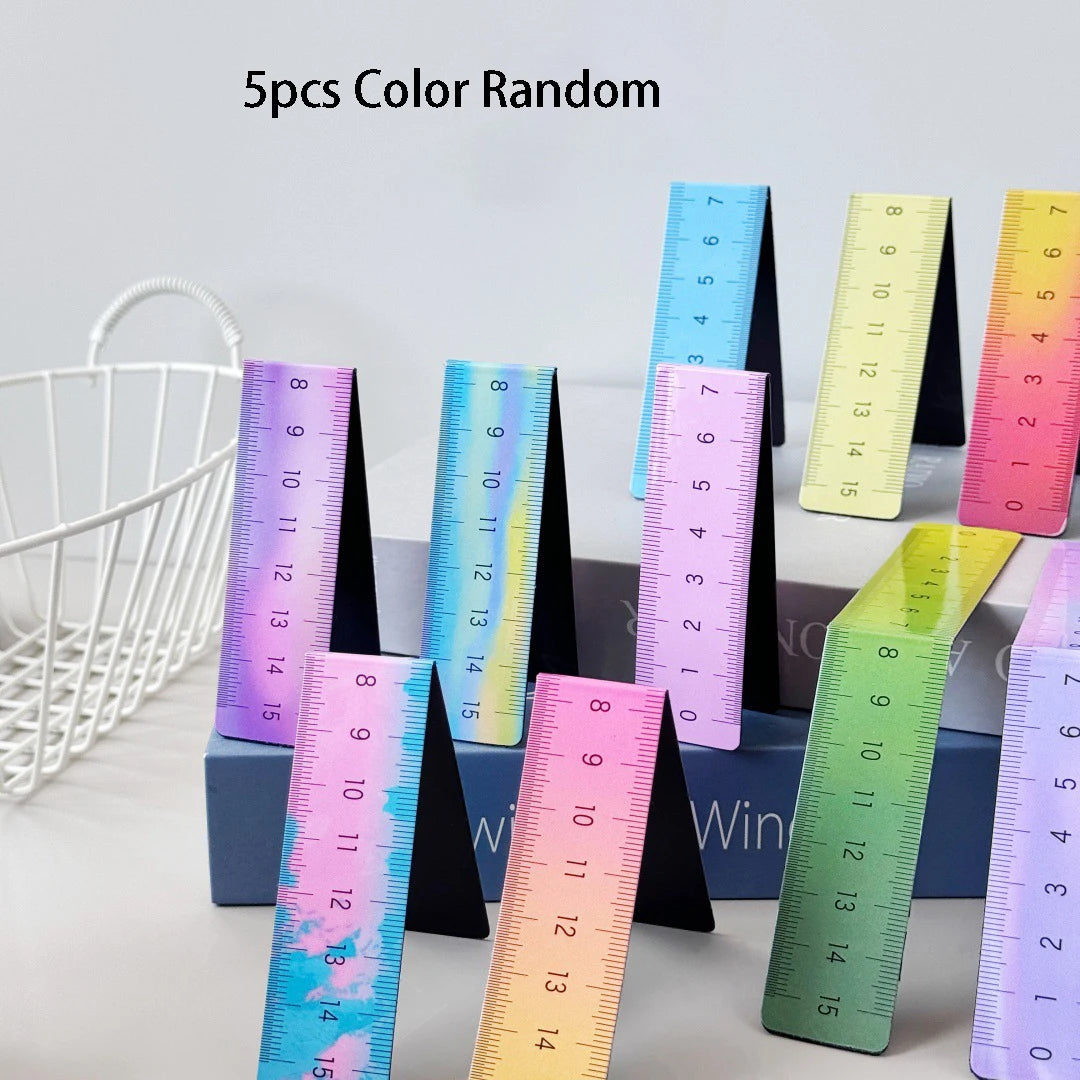 Bview Art Foldable Ruler Magnetic Bookmark Creative Page Holder