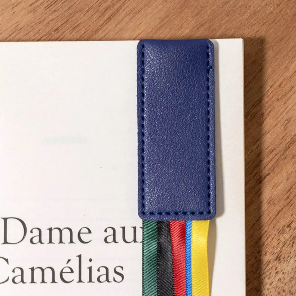 Reading Bookmark Bookmark With Ribbons Pagination Mark PU Leather Book Reading Sorter Multi-color Handcrated Book Paginator Peaceful Pleasures Health and Wellness 3
