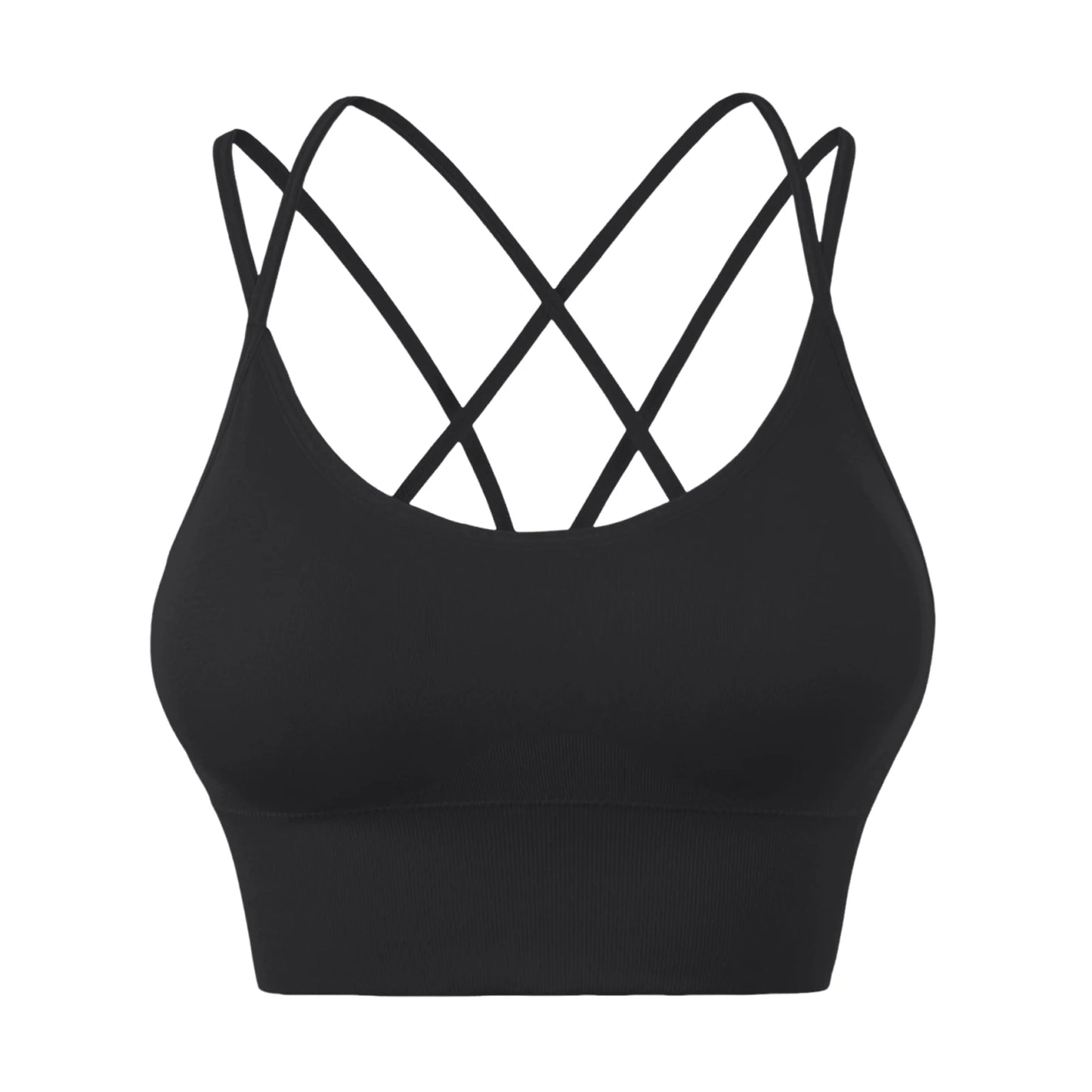 Wirefree Sports Bra Women's Sexy Back Shockproof Fitness Crisscross Brassiere Training Sports Running Yoga Tank Tops Sportswear Peaceful Pleasures Health and Wellness
