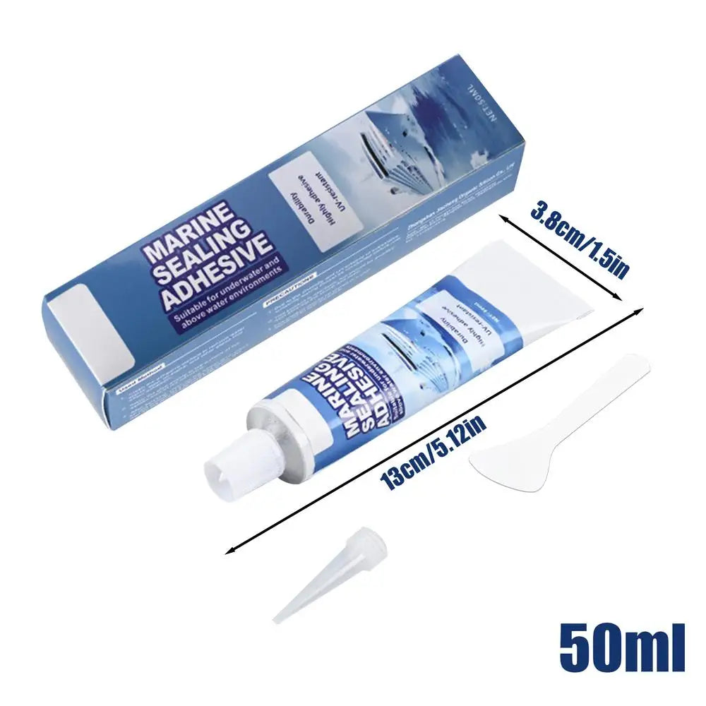 Waterproof Marine Adhesive Glue Fast Bonding Sealing for Boat Yacht Ship RV, Heavy Duty Outdoor Beach Repair Peaceful Pleasures Health and Wellness 50ml
