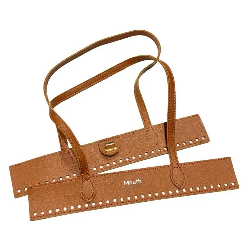 Woven DIY Handbag Double Handles – PU Replacement Bag Straps