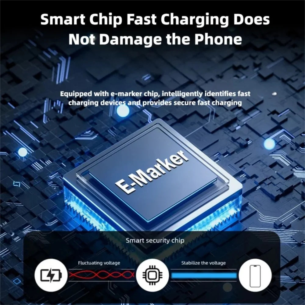 100W USB-C to USB-C Fast Charging Cable | iPhone & Samsung