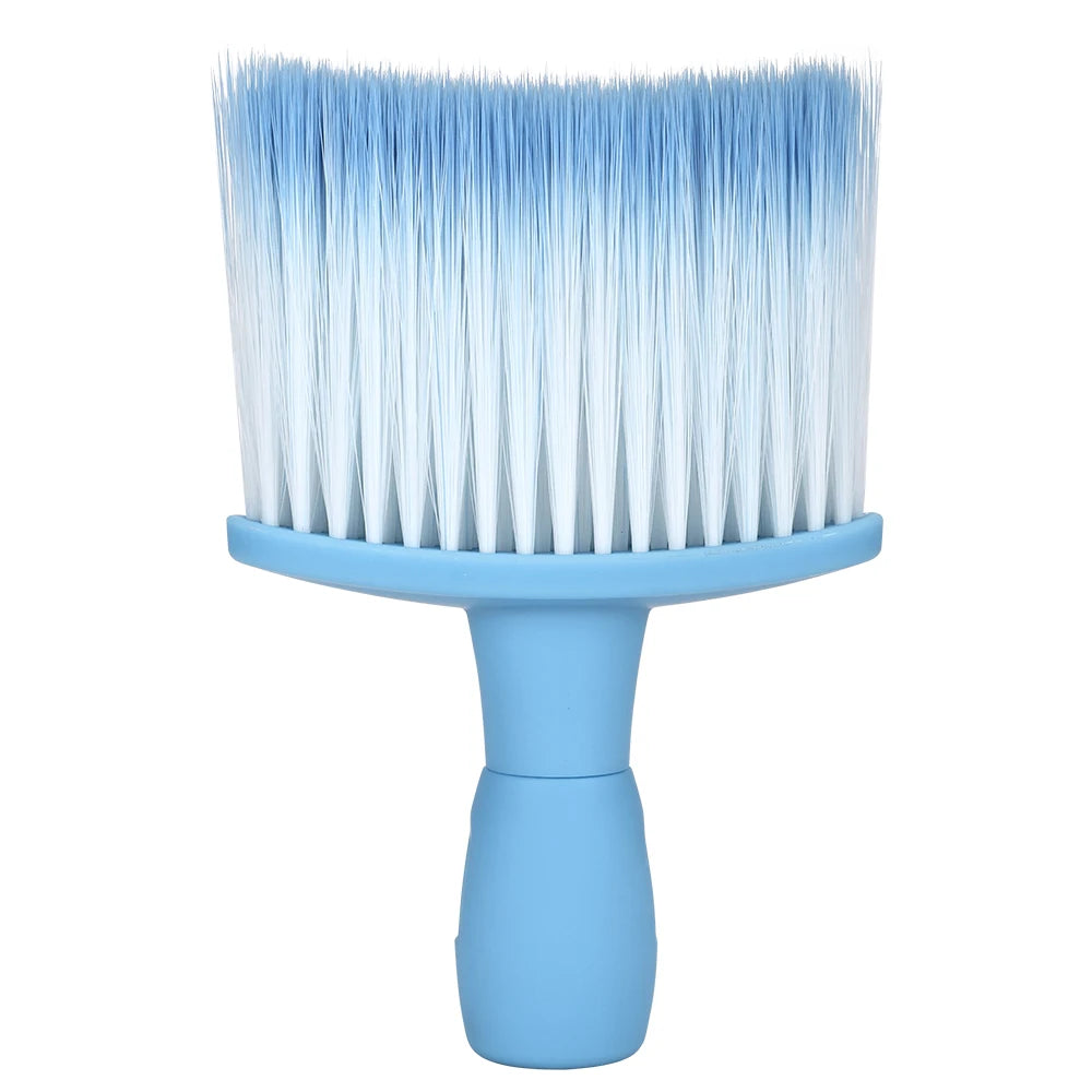 Hair Salon Soft Hair Cleaning Brush Neck and Face Hair Fragmentation Sweeping Brush Multi functional Hairdressing Tool Peaceful Pleasures Health and Wellness blue