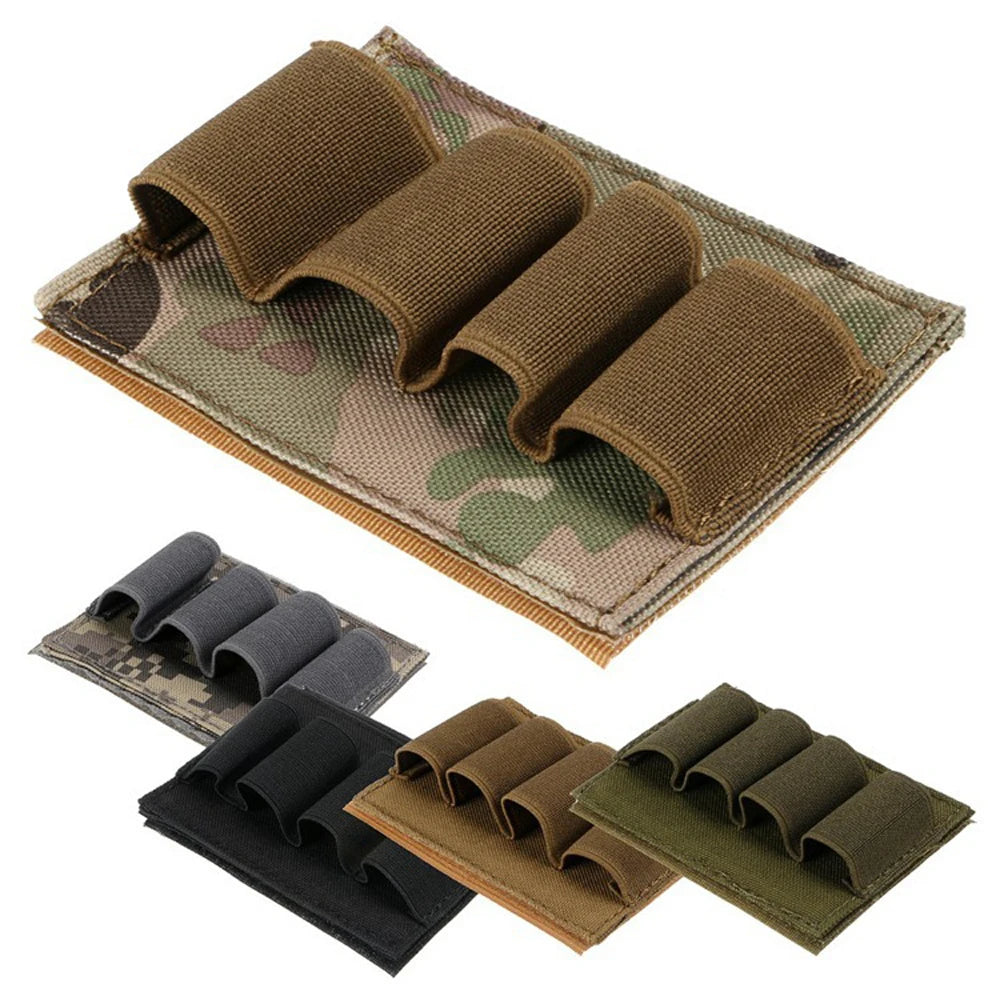 Bullet Bags Stickers Nylon 4-Shell Shotgun Buttstock Ammo Pouch Tactical Backed Carrier Card MOLLE Hunting Gun Accessory ﻿ Peaceful Pleasures Health and Wellness