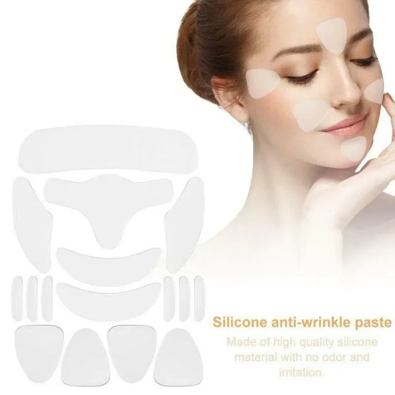 1-3sets Reusable Silicone Patches Anti Rimpel Pads Wrinkle Removal Sticker Face Forehead Neck Eye Sticker Skin Care Patch Peaceful Pleasures Health and Wellness